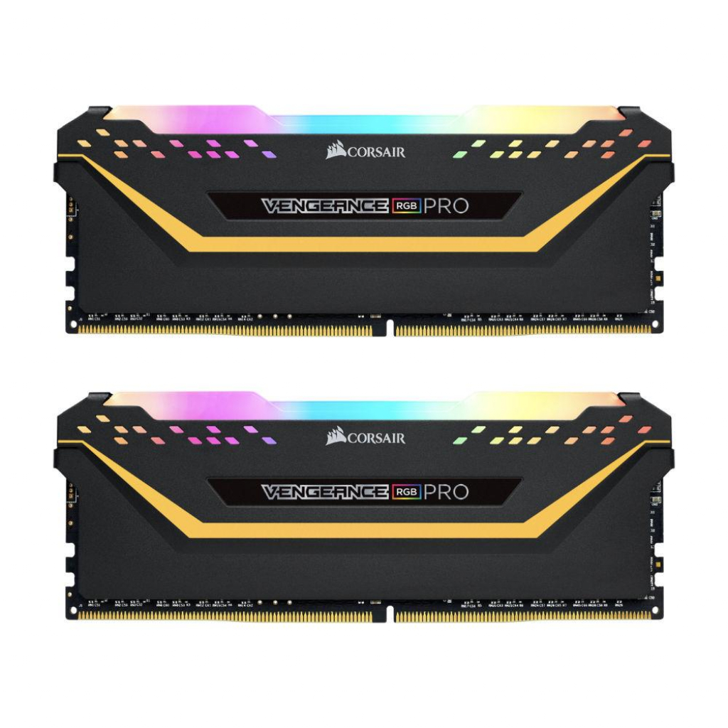 Памет Corsair Vengeance PRO RGB TUF Black 32GB(2x16GB) DDR4 PC4-25600 3200MHz CL16на ниска цена с бърза доставка