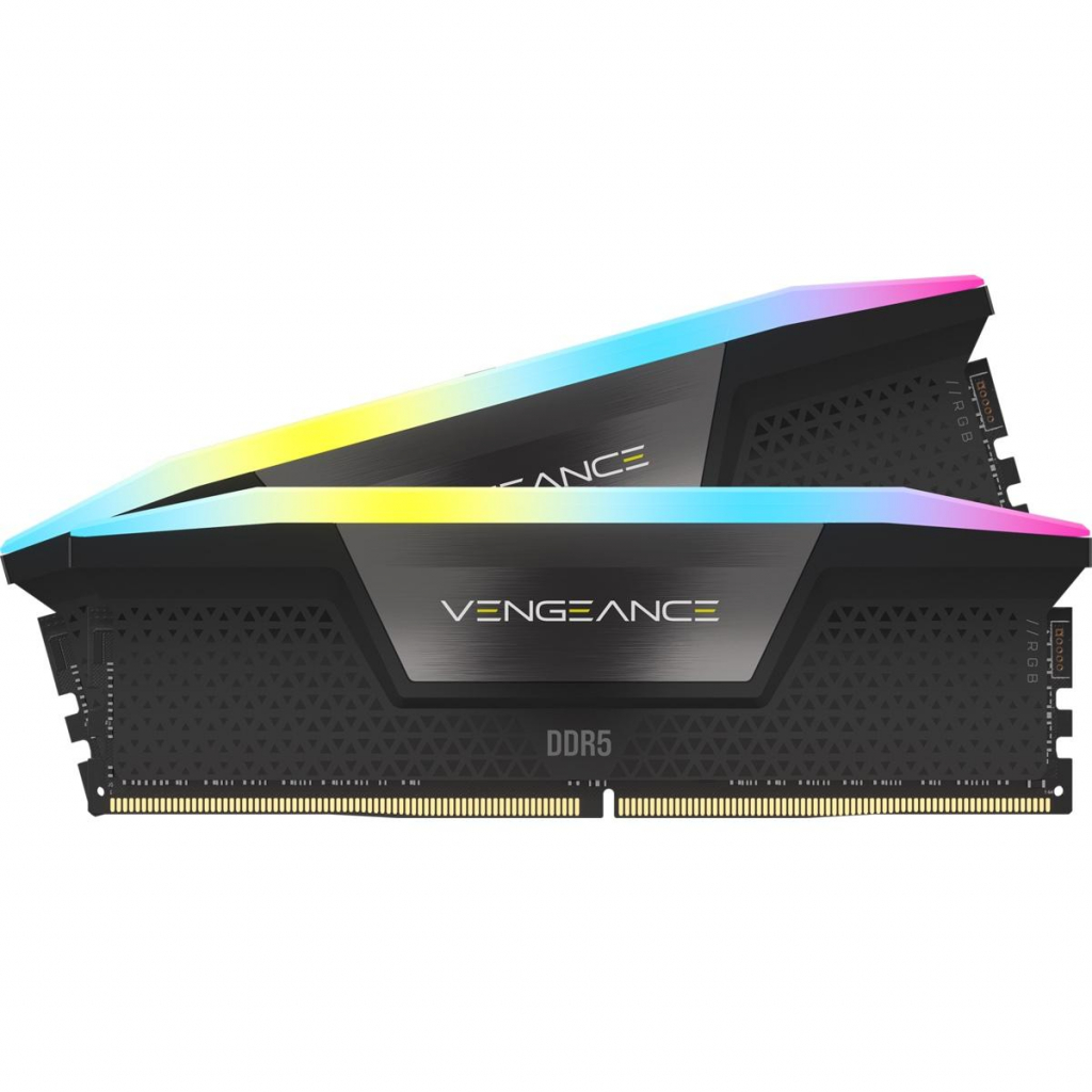 Памет Corsair Vengeance Black RGB 32GB(2x16GB) DDR5 PC5-48000 6000MHz CL40на ниска цена с бърза доставка