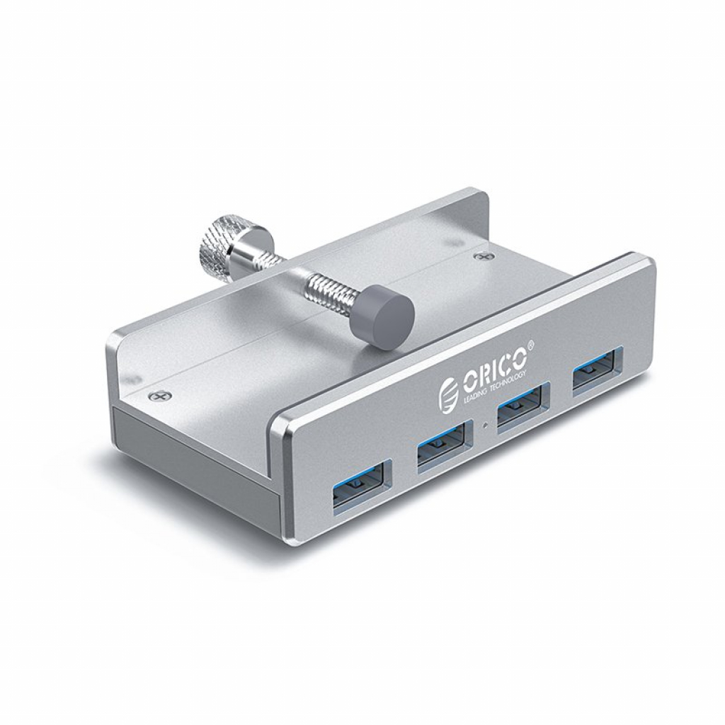 USB Хъб Orico-MH4PU-SV-BP USB 3.0 HUB Clip Type 4 port - Aluminumна ниска цена с бърза доставка - BestPC.BG