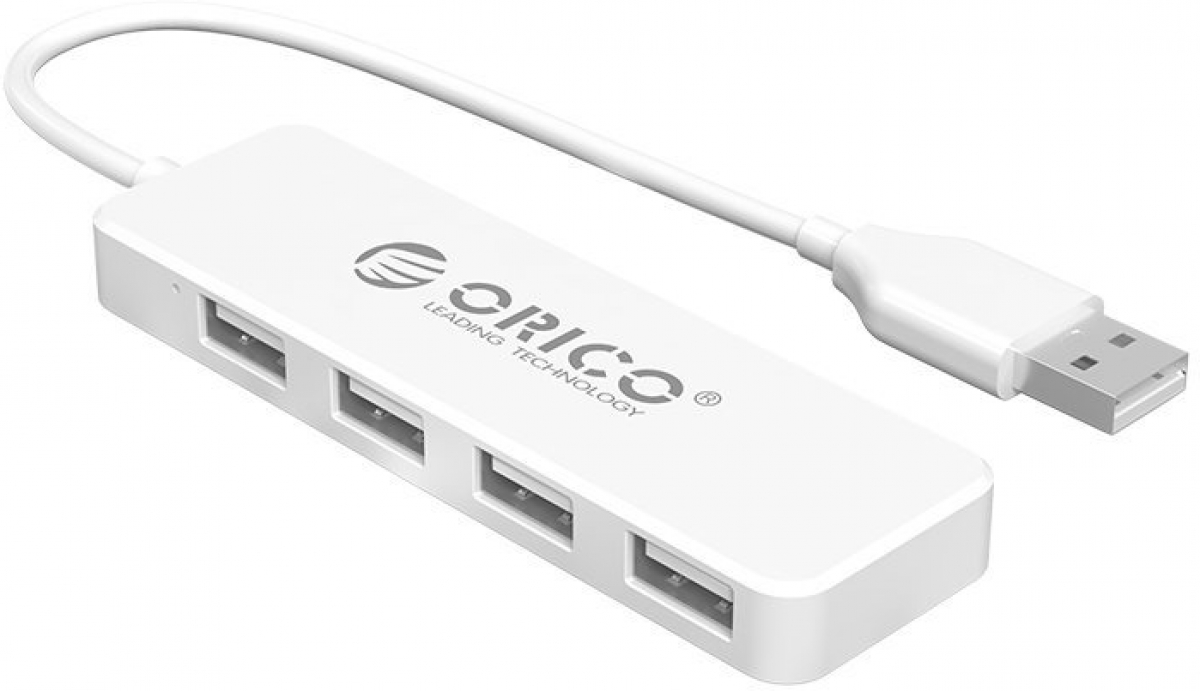 USB Хъб Хъб Orico- FL01-WH USB2.0 HUB 4 port Whiteна ниска цена с бърза доставка
