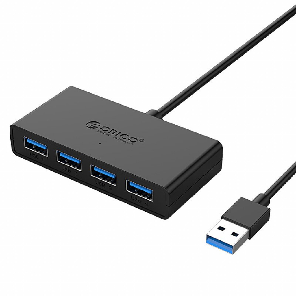 USB Хъб Orico- G11-H4-U3-03-BK USB3.0 HUB 4 port blackна ниска цена с бърза доставка - BestPC.BG