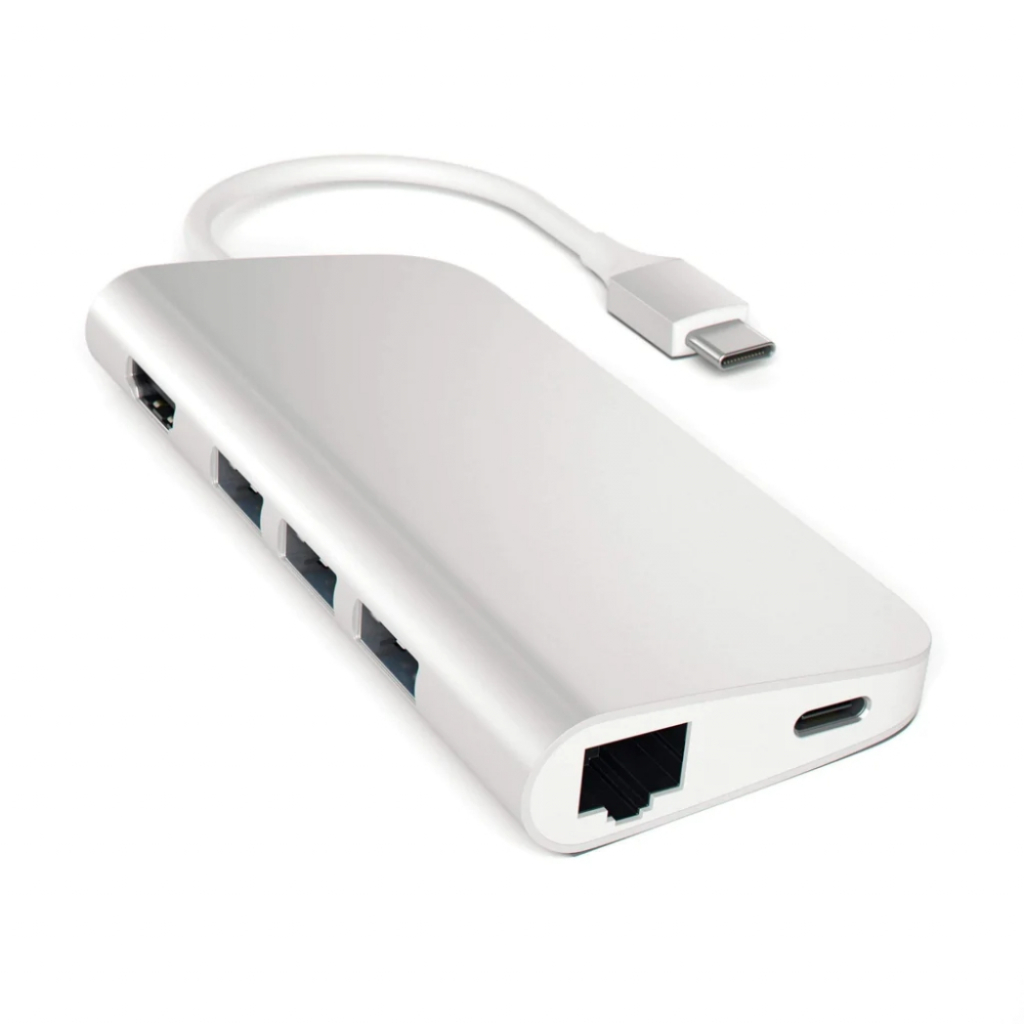Докинг станция Satechi Aluminium Type-C Multi-Port Adapter, HDMI 4K,3x USB 3.0, MicroSDна ниска цена с бърза доставка - BestPC.BG
