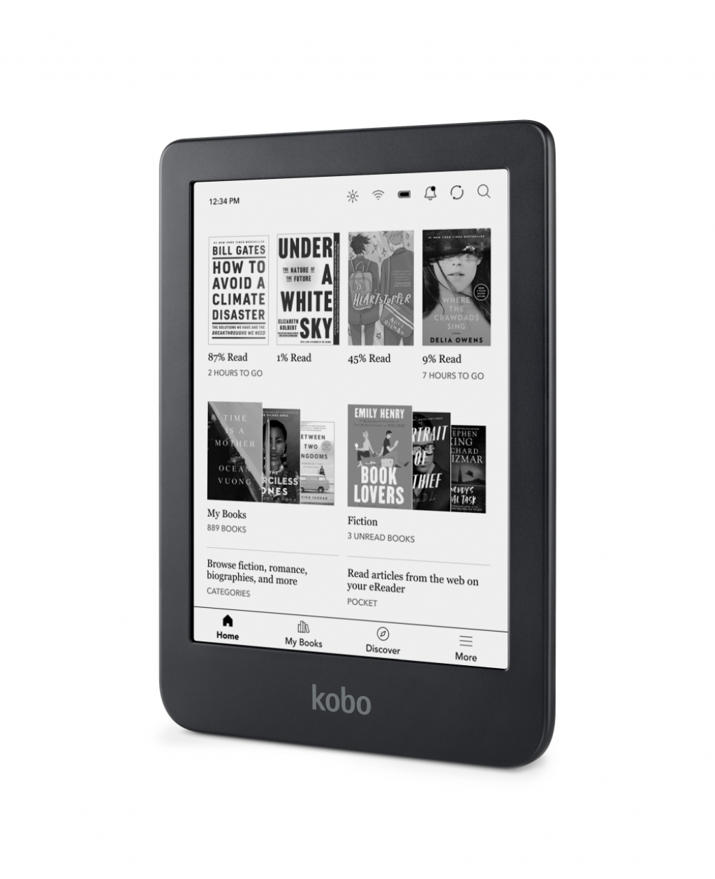 Картов четец Kobo Clara 2E e-Book Reader, E Ink Carta 1200 touchscreen 6 inch, HD 300 PPI, 16 GBна ниска цена с бърза доставка