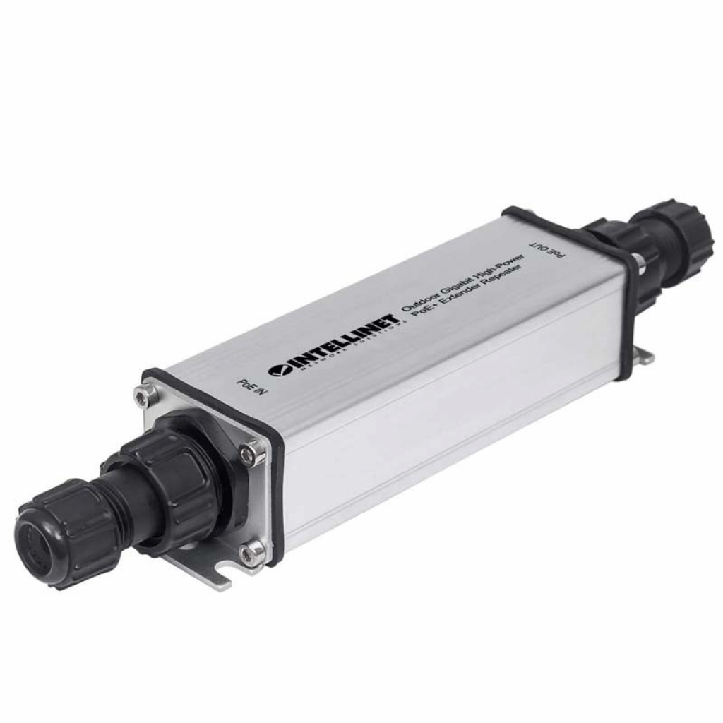 Мрежов аксесоар Gigabit PoE+ удължител до 100 метра за външен монтаж, IP65на ниска цена с бърза доставка - BestPC.BG