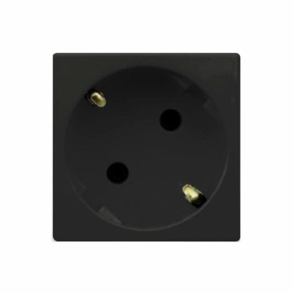 Продукт Контакт Шуко 45х45 мм, немски стандарт, черенна ниска цена с бърза доставка - BestPC.BG