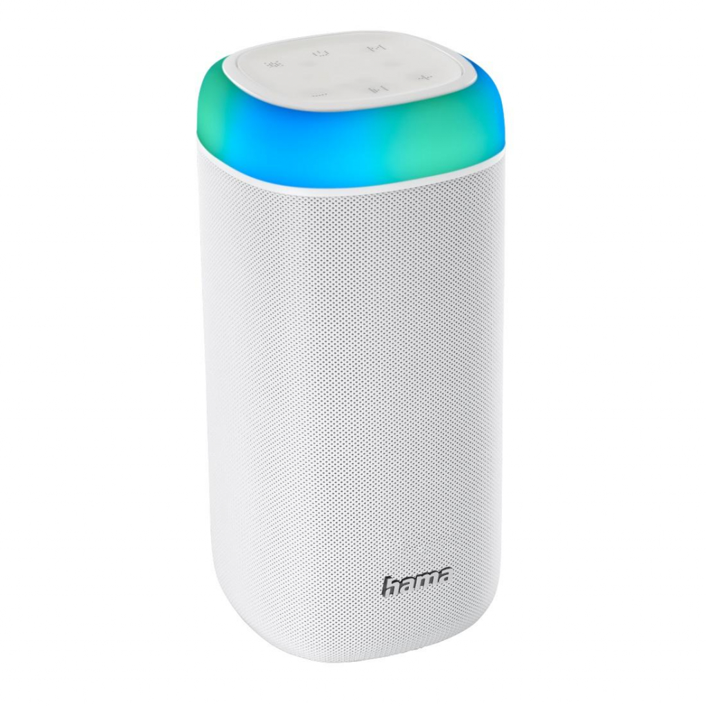Bluetooth Колонкa Блутут мобилна колонка HAMA Shine 2.0, 30W, LED, Защита от вода, Бялна ниска цена с бърза доставка