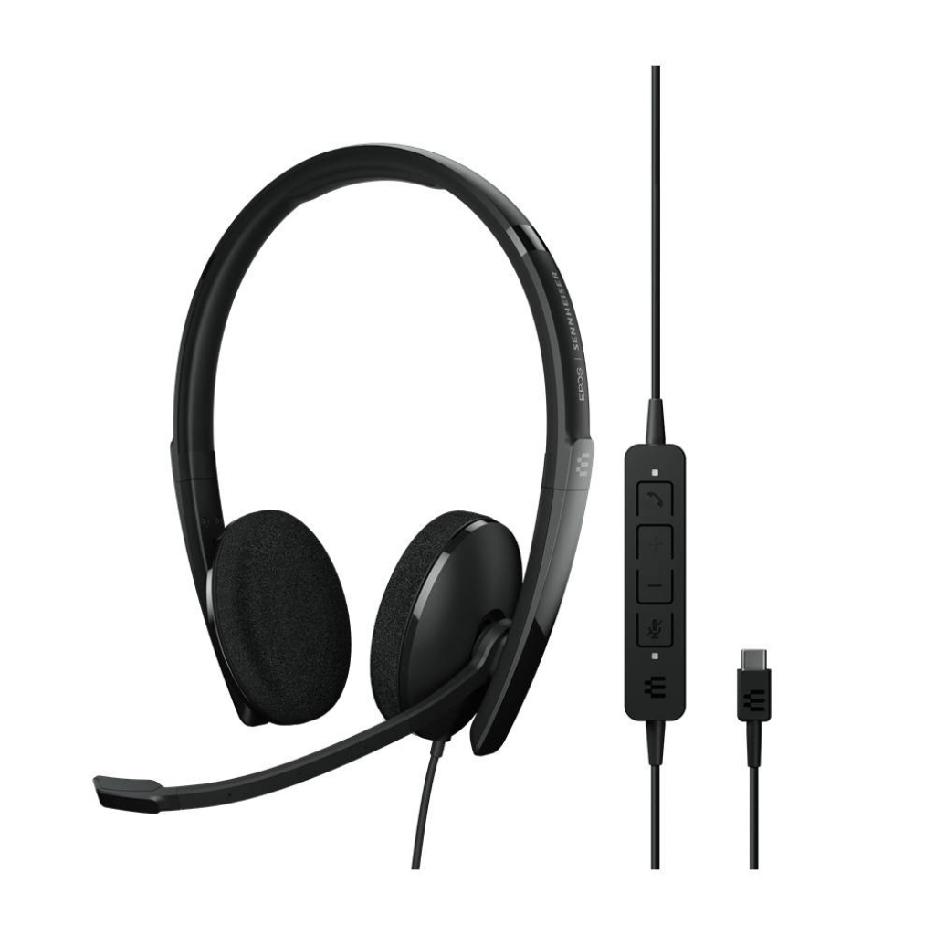 Стерео слушалки 
Sennheiser  ADAPT 160 
EPOS I , USB-C, чернина ниска цена с бърза доставка - BestPC.BG