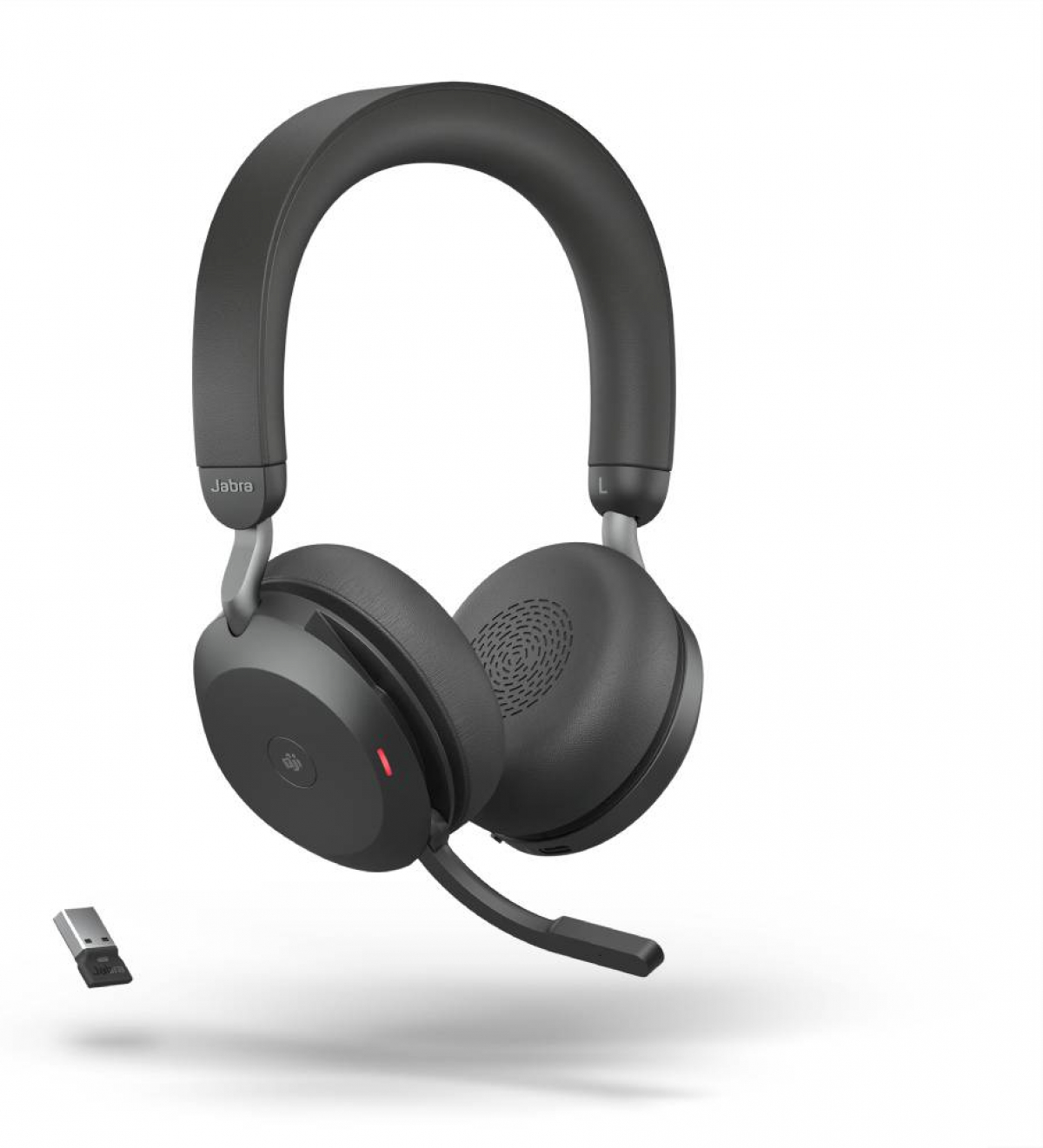 Jabra EVOLVE2 75 слушалки, MS, АNC, Bluetooth, Link380, USB-C, стойка за зарежданена ниска цена с бърза доставка - BestPC.BG