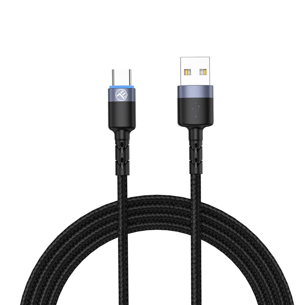 Tellur кабел за данни, USB-А - USB-C, LED, 1.2 м, черенна ниска цена с бърза доставка - BestPC.BG