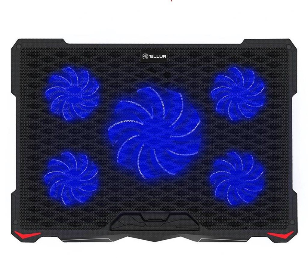 Поставка за лаптоп Tellur BASIC охладител за лаптоп, 17.3", 5 вентилаторана ниска цена с бърза доставка - BestPC.BG