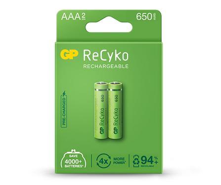 Акумулаторна Батерия GP R03 AAA 650mAh NiMH 65AAAHCE-EB2, 2 бр. в опаковкана ниска цена с бърза доставка - BestPC.BG
