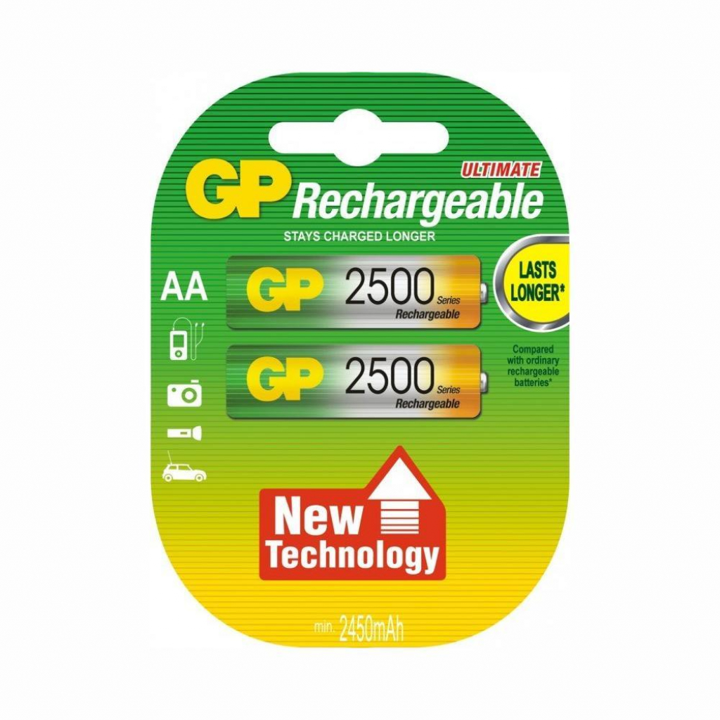 Акумулаторна Батерия GP R6 AA 2450mAh NiMH 2 бр. 250AAHC-EB2 GPна ниска цена с бърза доставка - BestPC.BG