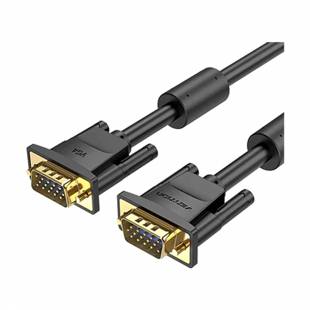 Vention Кабел за монитор Cable VGA HD15 M - M 1.5m Gold Plated, 2 Ferrites - DAEBGна ниска цена с бърза доставка - BestPC.BG