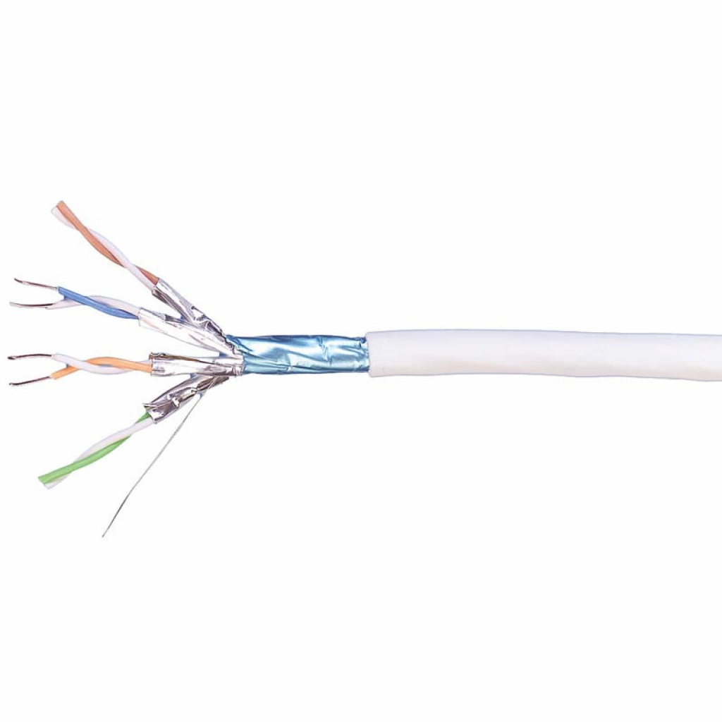 Инсталационен LAN кабел Категория 6A F-FTP кабел CS44Z3, LSZH, бял, 500mна ниска цена с бърза доставка - BestPC.BG