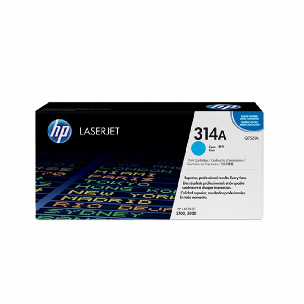 Тонер за лазерен принтер Касета за HP COLOR LASER JET 3000 / 2700 - /314A/ - Cyan - P№ Q7561Aна ниска цена с бърза доставка - BestPC.BG