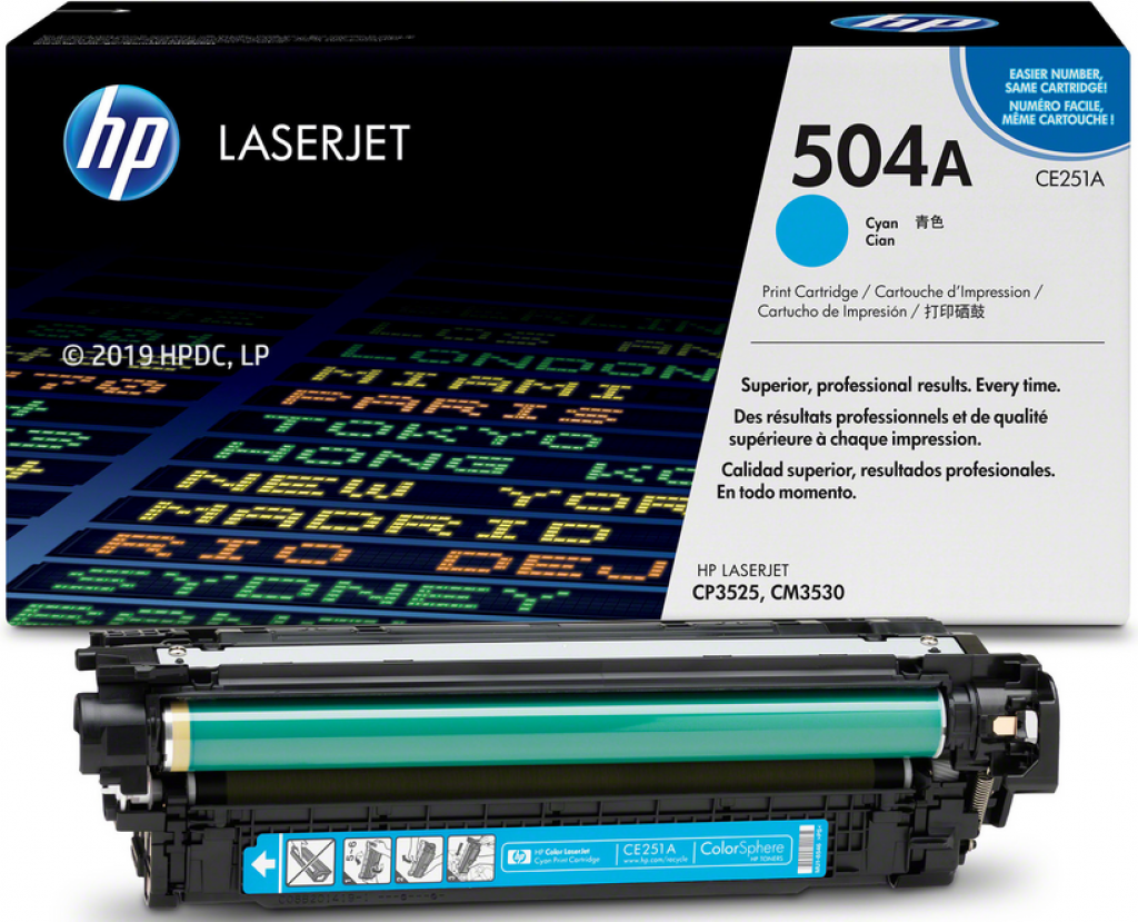 Тонер за лазерен принтер Касета за HP LASER JET CM3530 / CP3525 - /504A/ - Cyanна ниска цена с бърза доставка - BestPC.BG