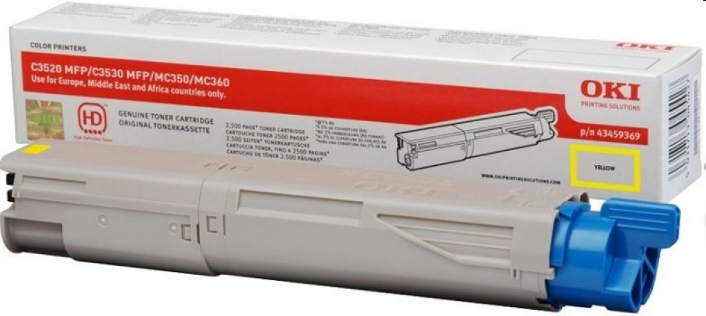 Тонер за лазерен принтер OKI C 3500 / 3520 / 3530 / MC350 / 360 - Yellow high - P№43459369на ниска цена с бърза доставка - BestPC.BG