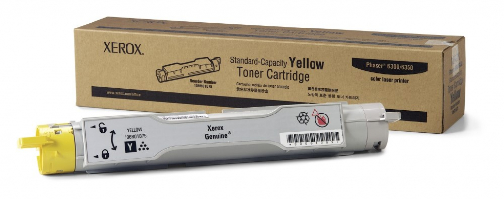 Тонер касета за XEROX Phaser 6300 / 6350 - Yellow - 106R01075на ниска цена с бърза доставка - BestPC.BG