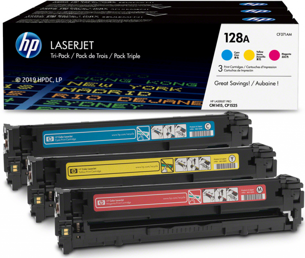 Тонер за лазерен принтер Комплект касети за HP COLOR LASER JET CM1415 / CP1525 Cartridge /128A/ CF371AMна ниска цена с бърза доставка - BestPC.BG
