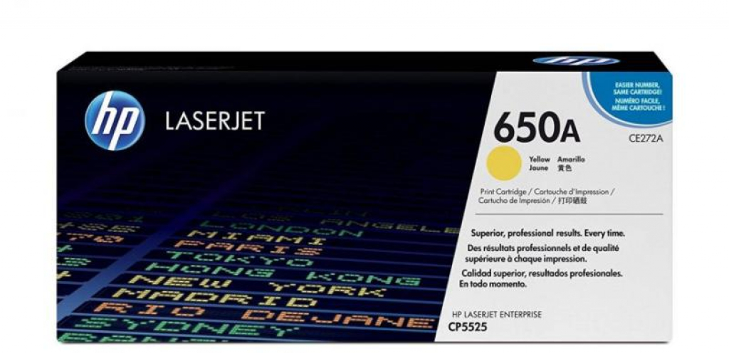 Тонер касета за HP LASERJET CP5520 - 650A - Yellow - CE272Aна ниска цена с бърза доставка - BestPC.BG