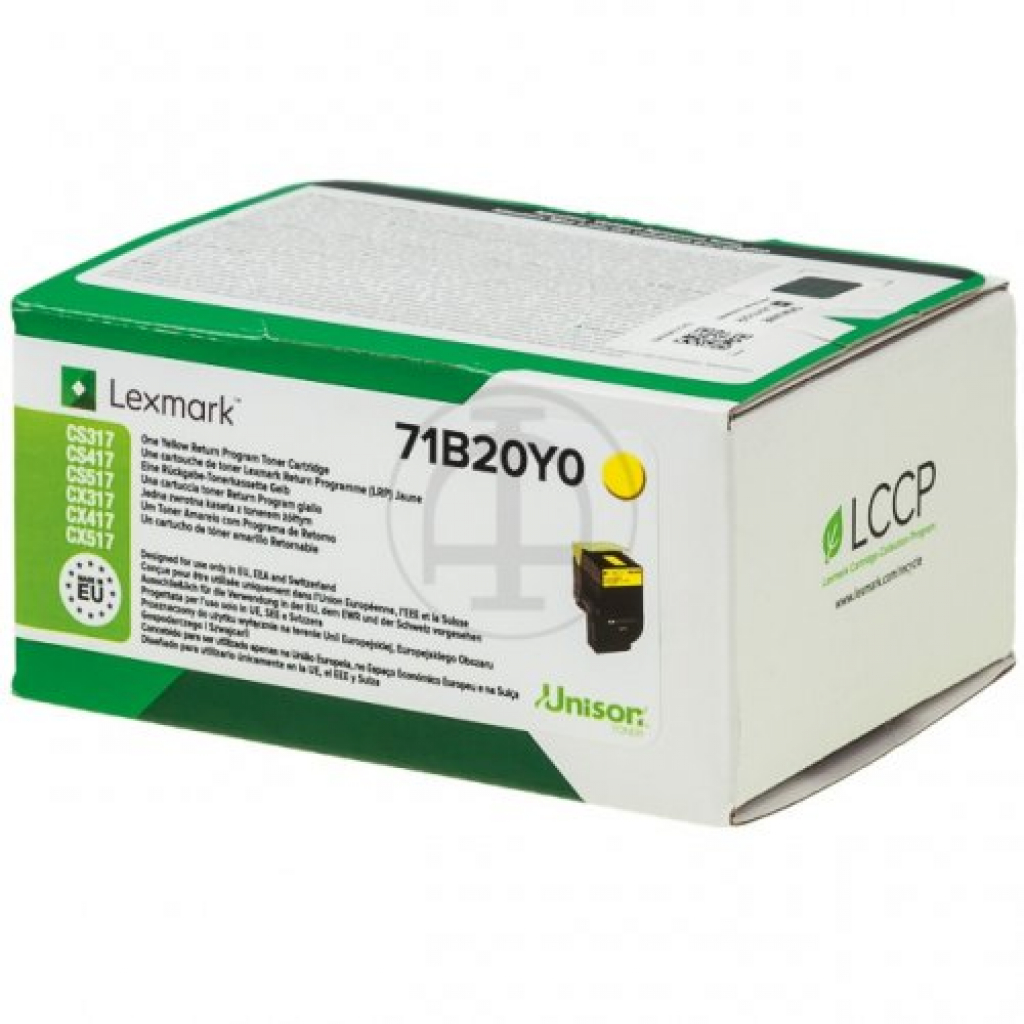 Тонер за лазерен принтер Касета за LEXMARK CX / CS-Serie (317 / 417 / 517) - Yellow - Return program cartr.на ниска цена с бърза доставка - BestPC.BG