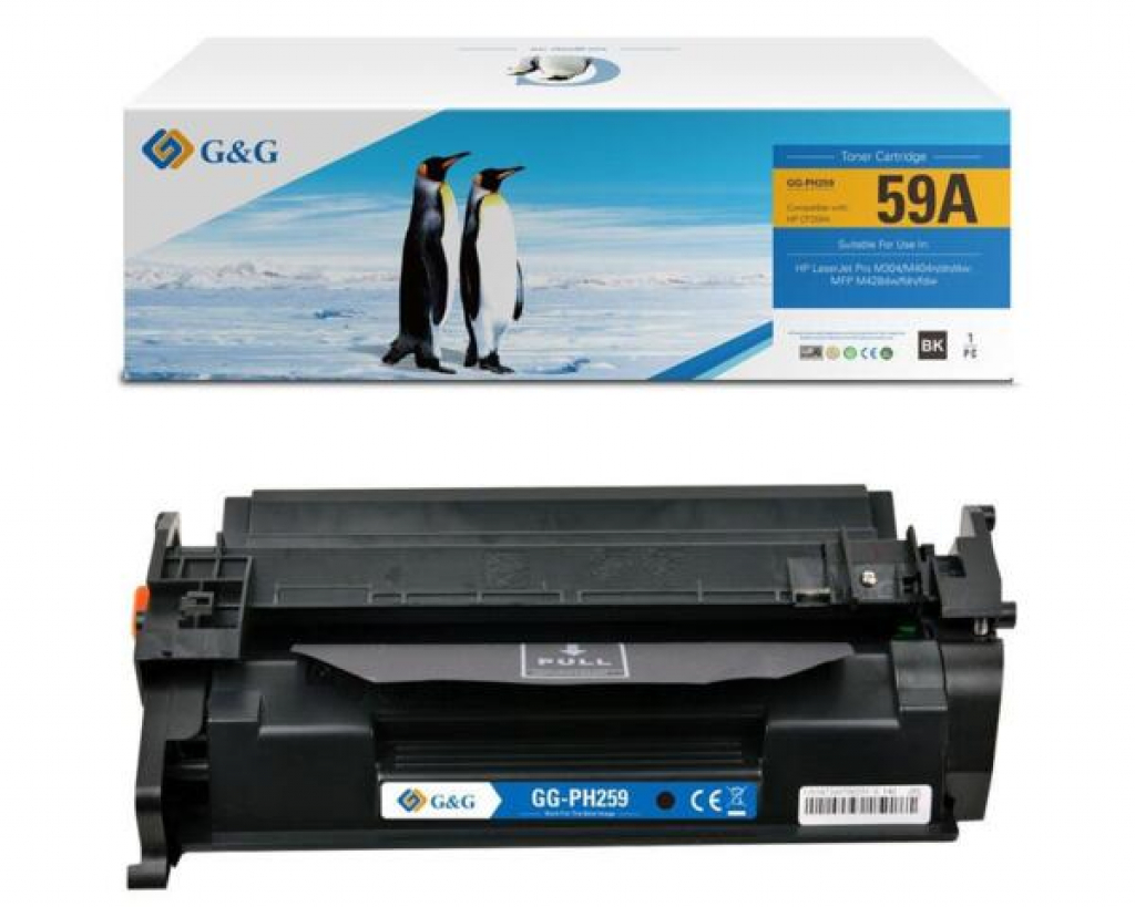 Тонер за лазерен принтер Касета за HP LaserJet Pro M304 / M404 / MFP M428 - CF259A - Black without chip / БЕЗ ЧИП!на ниска цена с бърза доставка - BestPC.BG