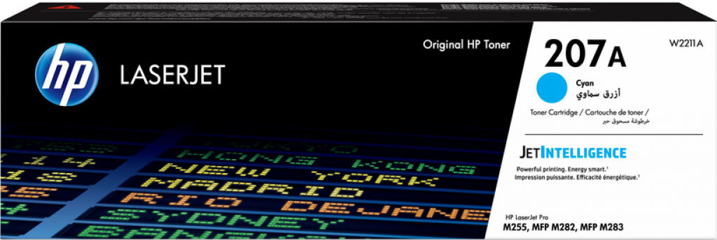 Тонер за лазерен принтер Касета за HP COLOR LASER JET PRO M255 / MFP M282 / 283 - Cyan - /207A/ P№ W2211Aна ниска цена с бърза доставка - BestPC.BG