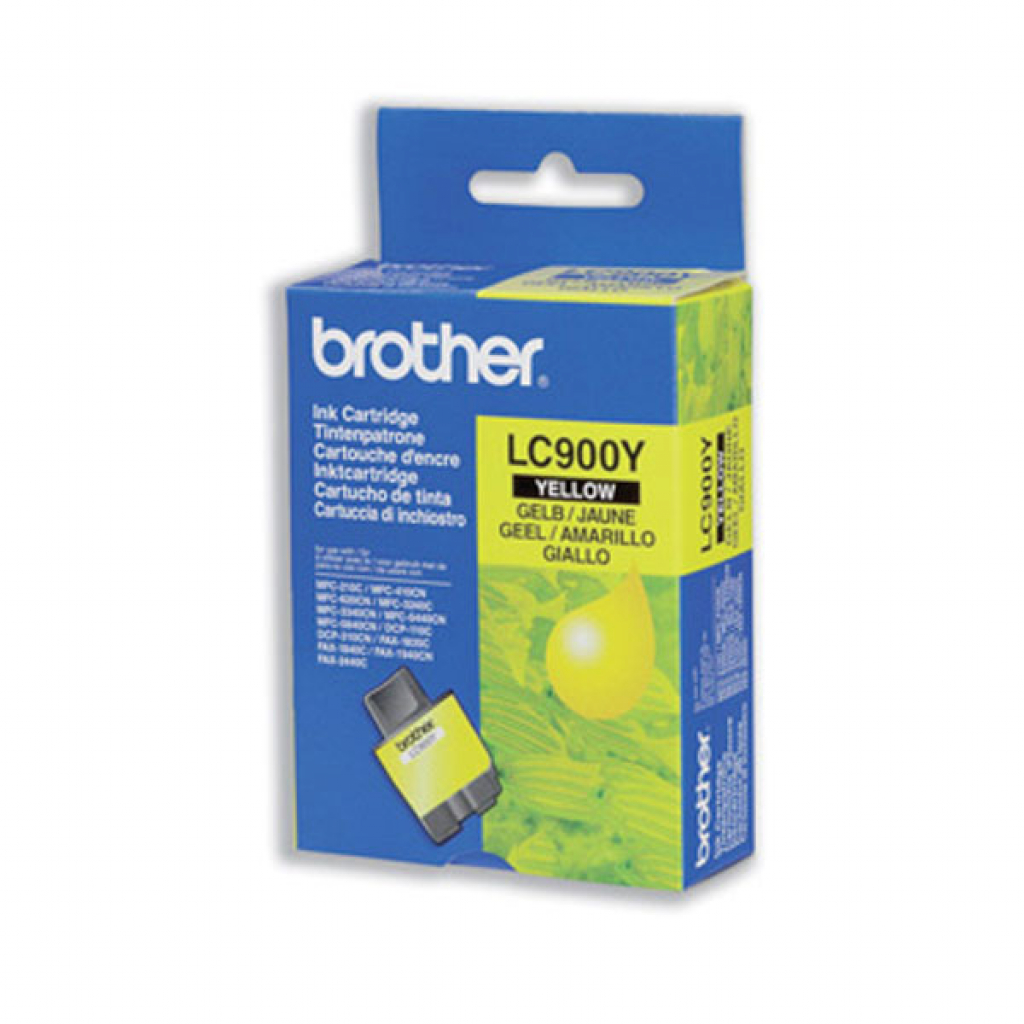 Касета с мастило BROTHER LC900 Yellow MFC210C / 620CN / 3240CN / 3340CN / 5540CN / DCP-100на ниска цена с бърза доставка - BestPC.BG