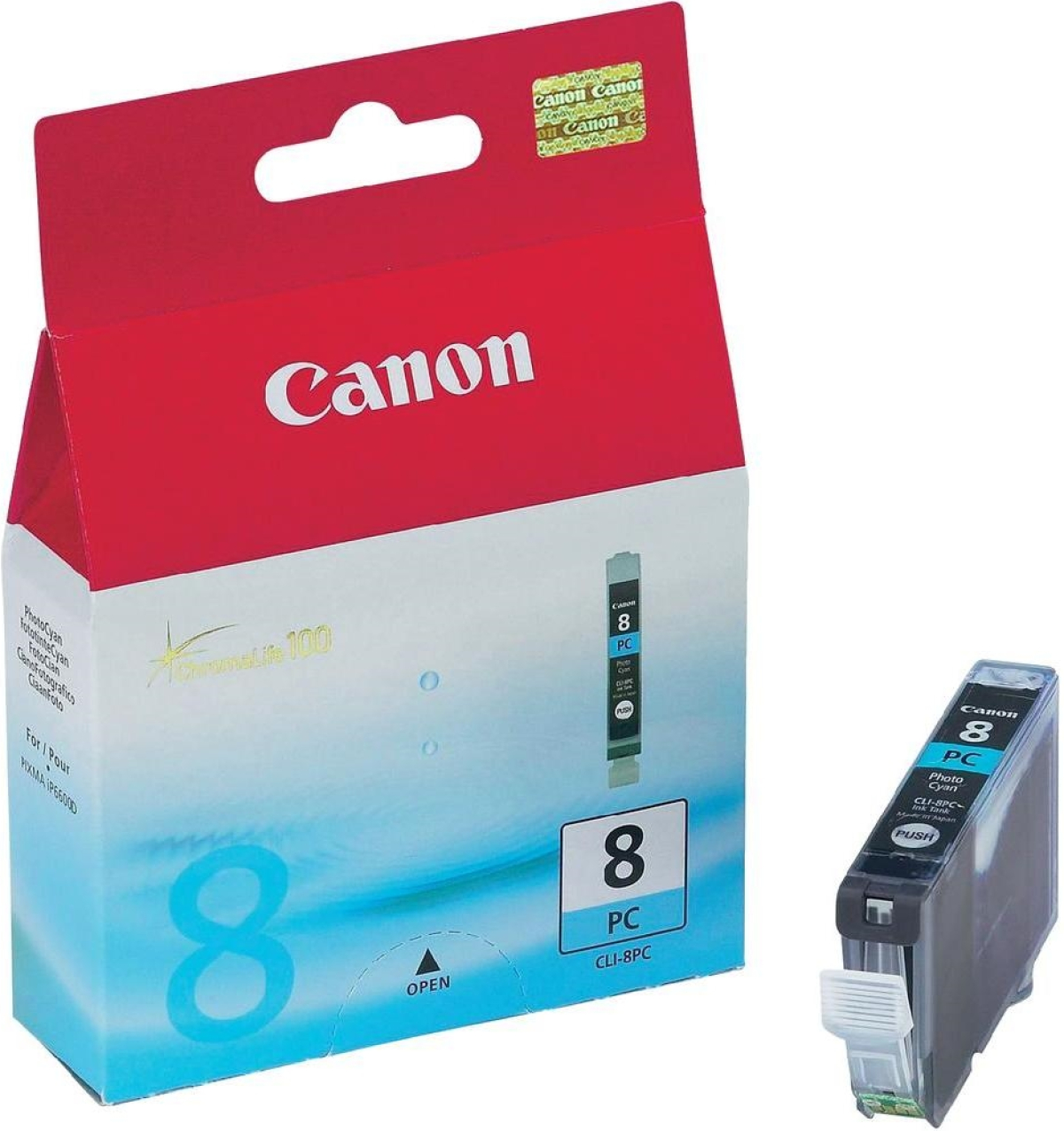 Касета с мастило CANON CLI-8PC Photo Cyan Ink Tank-PIXMA IP 4200 / 5200/5200R/6600D/MP500на ниска цена с бърза доставка - BestPC.BG