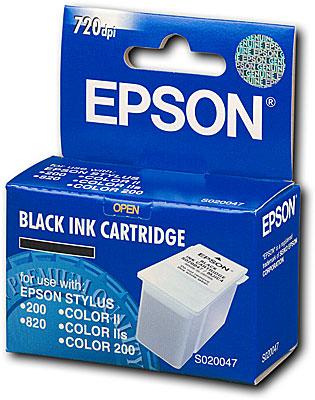 Касета с мастило EPSON STYLUS COLOR II - Black - OUTLET - S020047на ниска цена с бърза доставка