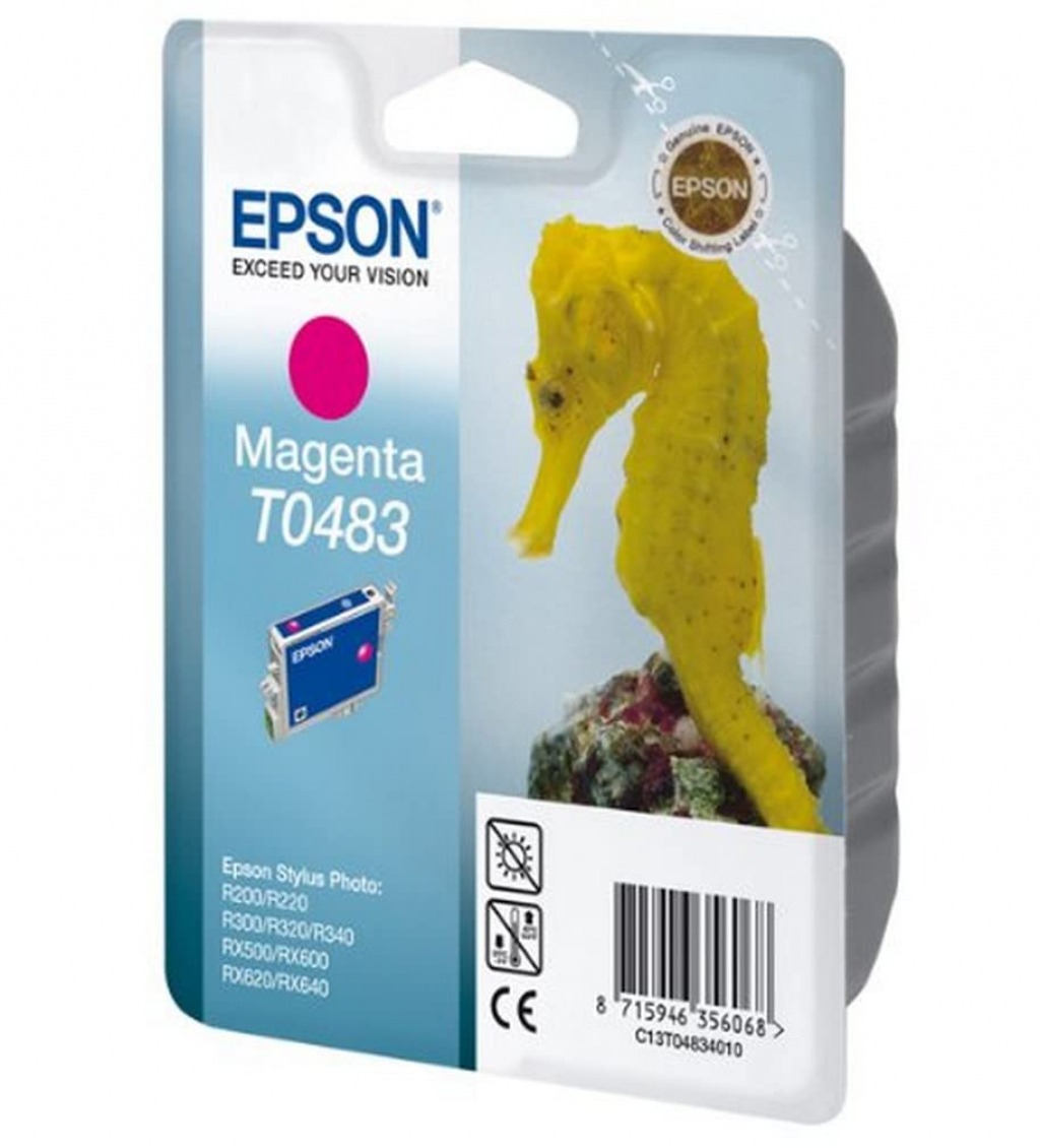 Касета с мастило EPSON STYLUS PHOTO R 300 M /R300/ RX 500 - Magenta - C13T048340 - T0483на ниска цена с бърза доставка - BestPC.BG