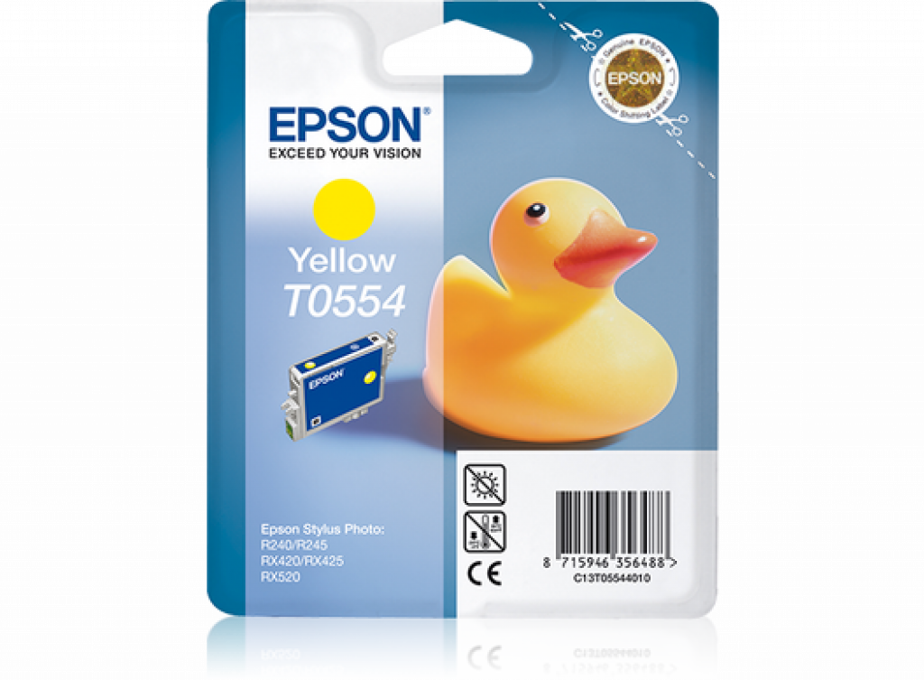 Касета с мастило EPSON STYLUS PHOTO RX 420 / RX425 - Yellow - T 0554 - G&Gна ниска цена с бърза доставка