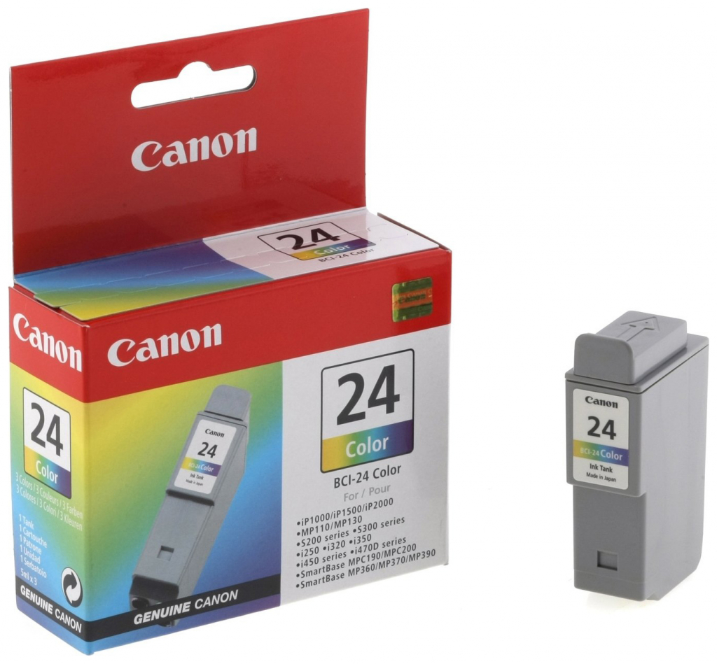 Касета с мастило CANON iP 1000 / 1500 / 2000 / S200 /Color twin pack - BCI-24C - P№6882A009на ниска цена с бърза доставка - BestPC.BG