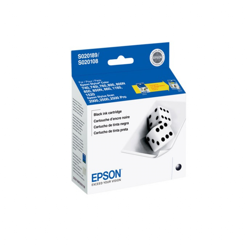 Касета с мастило EPSON STYLUS 740 / 760 / 860 / 1160 - Black P№S020189 - STна ниска цена с бърза доставка - BestPC.BG