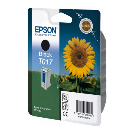 Касета с мастило EPSON STYLUS COLOR 680 - Black - P№T017401на ниска цена с бърза доставка - BestPC.BG