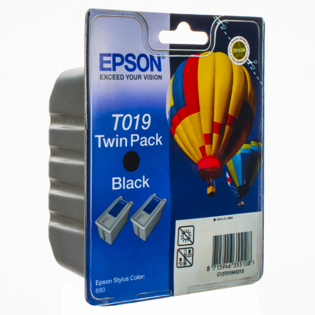 Касета с мастило EPSON STYLUS COLOR 880/ 880TR - Black twin pack P№T019402на ниска цена с бърза доставка - BestPC.BG
