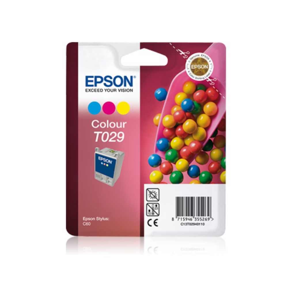 Касета с мастило Глава за Epson Stylus C60 Series, Color, T029401на ниска цена с бърза доставка - BestPC.BG