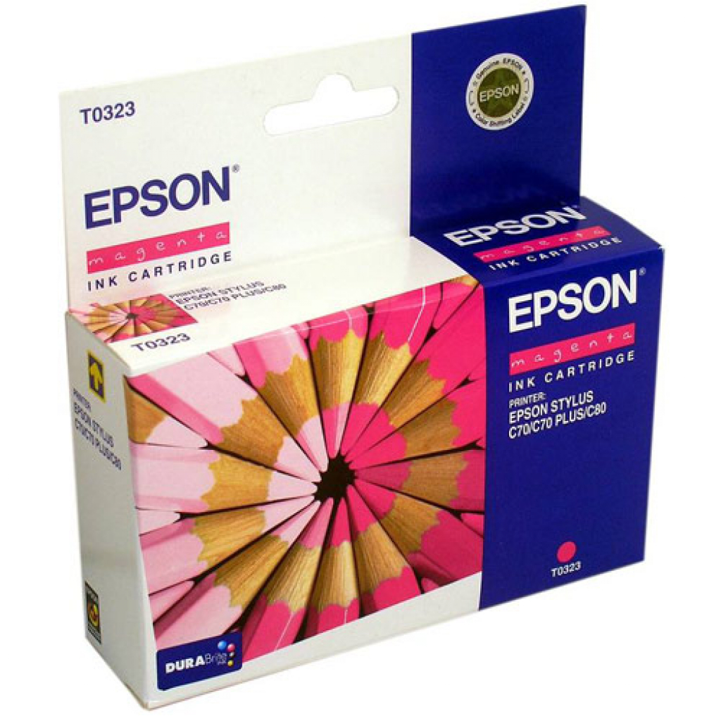 Касета с мастило Глава за Epson Stylus C 70 / C80 Series, Magenta, T 0323на ниска цена с бърза доставка - BestPC.BG