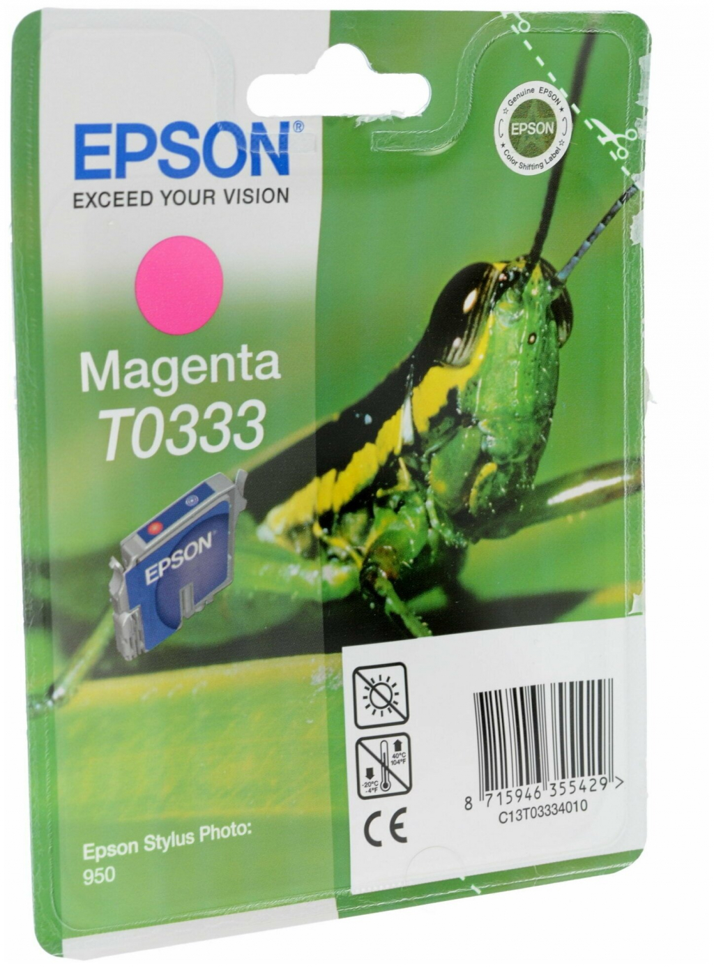 Касета с мастило Глава за Epson Stylus Photo 950 Series, Magenta, C13T03334010на ниска цена с бърза доставка - BestPC.BG