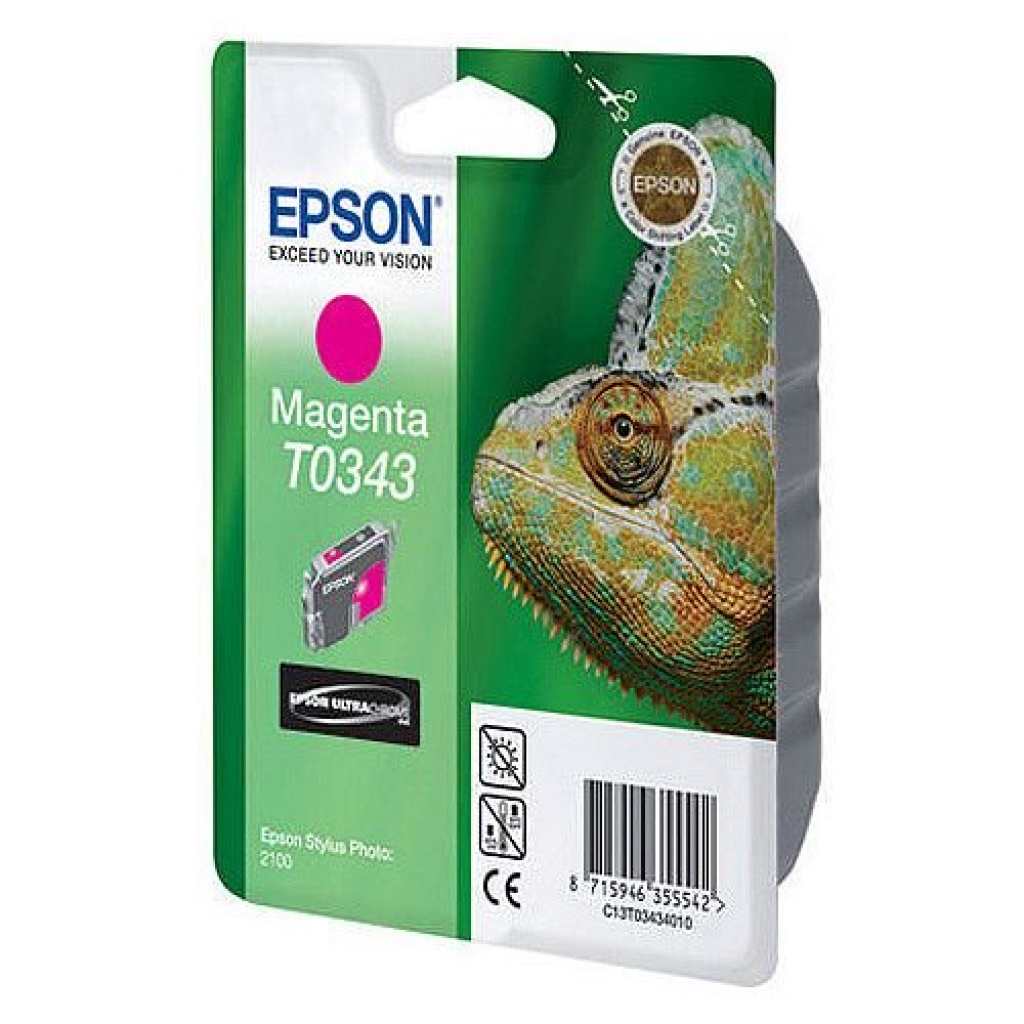 Касета с мастило EPSON STYLUS PHOTO 2100 Magenta P№T- 034340 - Aна ниска цена с бърза доставка - BestPC.BG