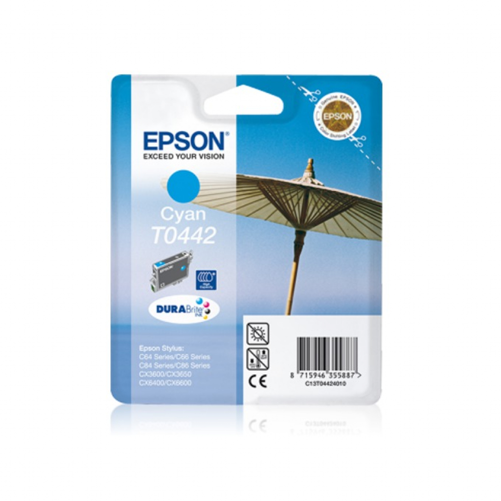 Касета с мастило Глава за Epson Stylus C64 / C66 / C84 - C64 / C84 Series, Cyan, C13T044240на ниска цена с бърза доставка - BestPC.BG