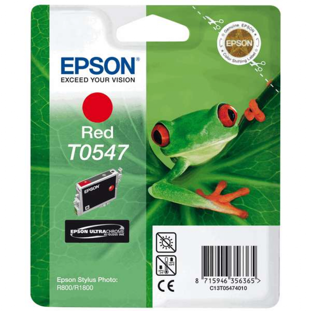 Касета с мастило Глава за Epson Stylus Photo R 800 / R 1800 Series, Red, C13T05474010на ниска цена с бърза доставка - BestPC.BG