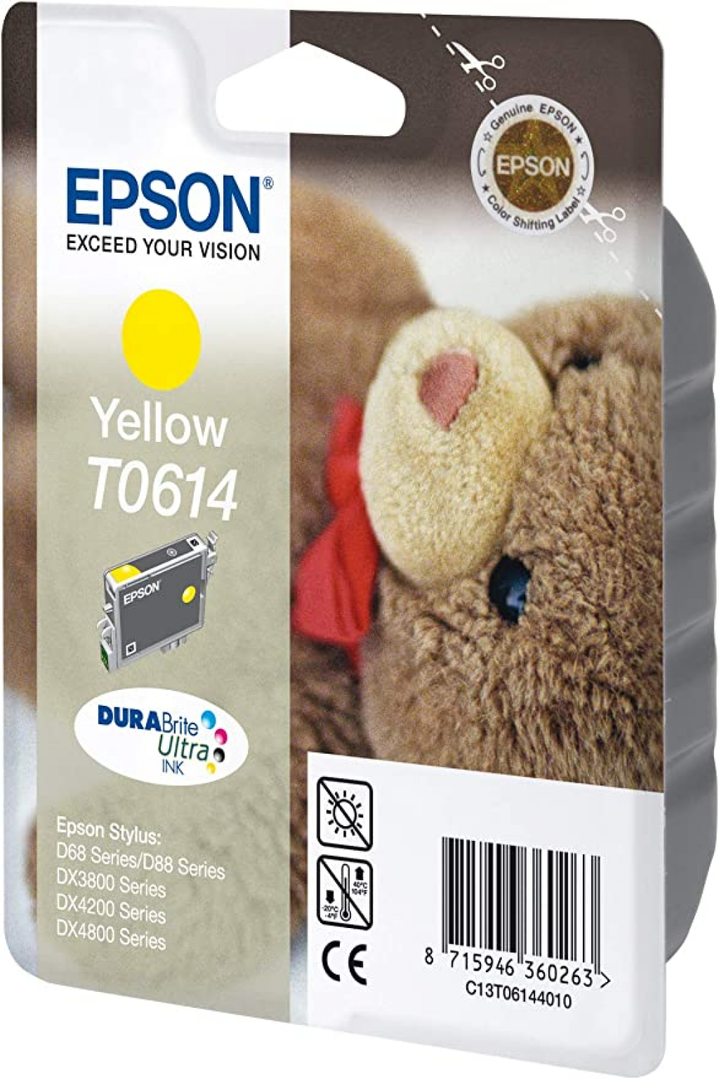 Касета с мастило Глава за Epson Stylus D88 Photo Editon /D68Pe / D88PE Series, Yellow, C13T061440на ниска цена с бърза доставка - BestPC.BG