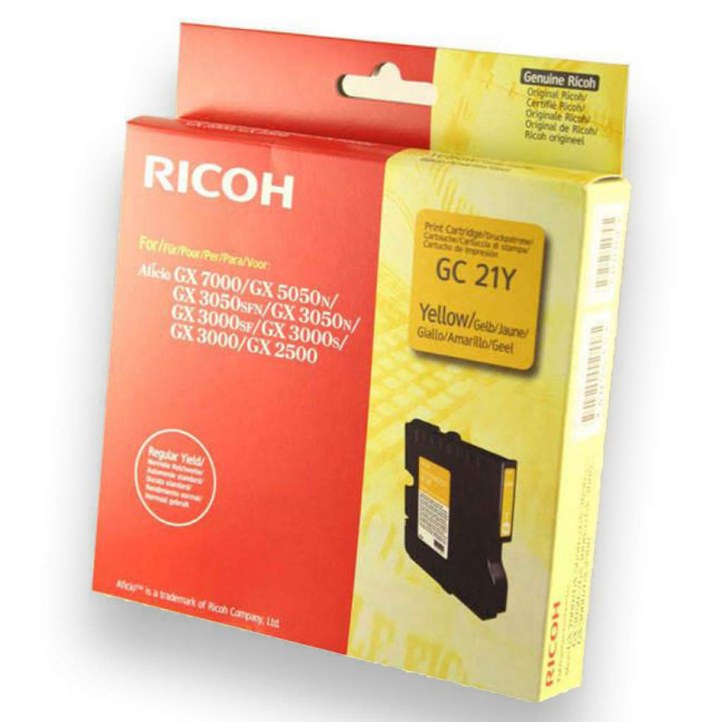 Касета с мастило RICOH GX 3000/3050N/5050N - Yellow - Type GC21Y - P№405535на ниска цена с бърза доставка - BestPC.BG