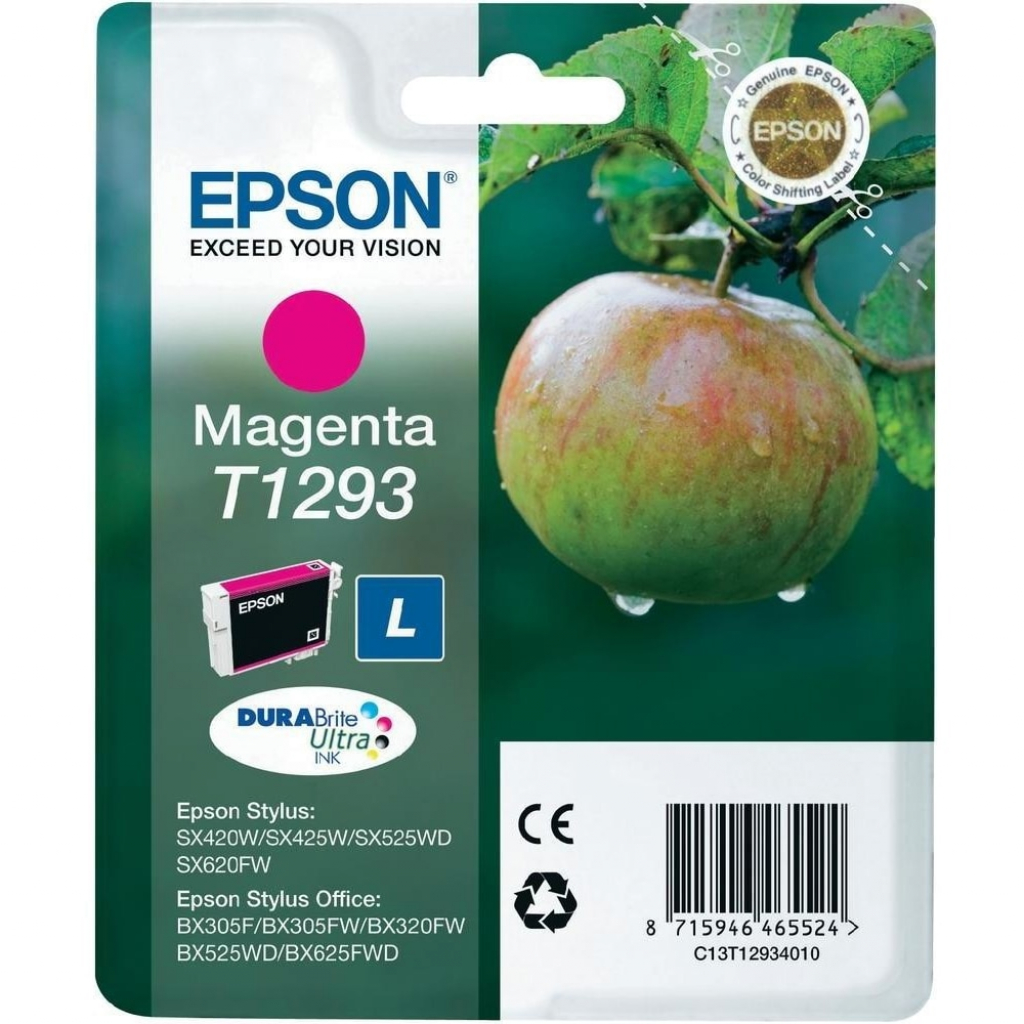 Касета с мастило Глава за Epson Stylus SX425W / SX525WD / BX305F Series, Magenta, C13T12934011на ниска цена с бърза доставка - BestPC.BG