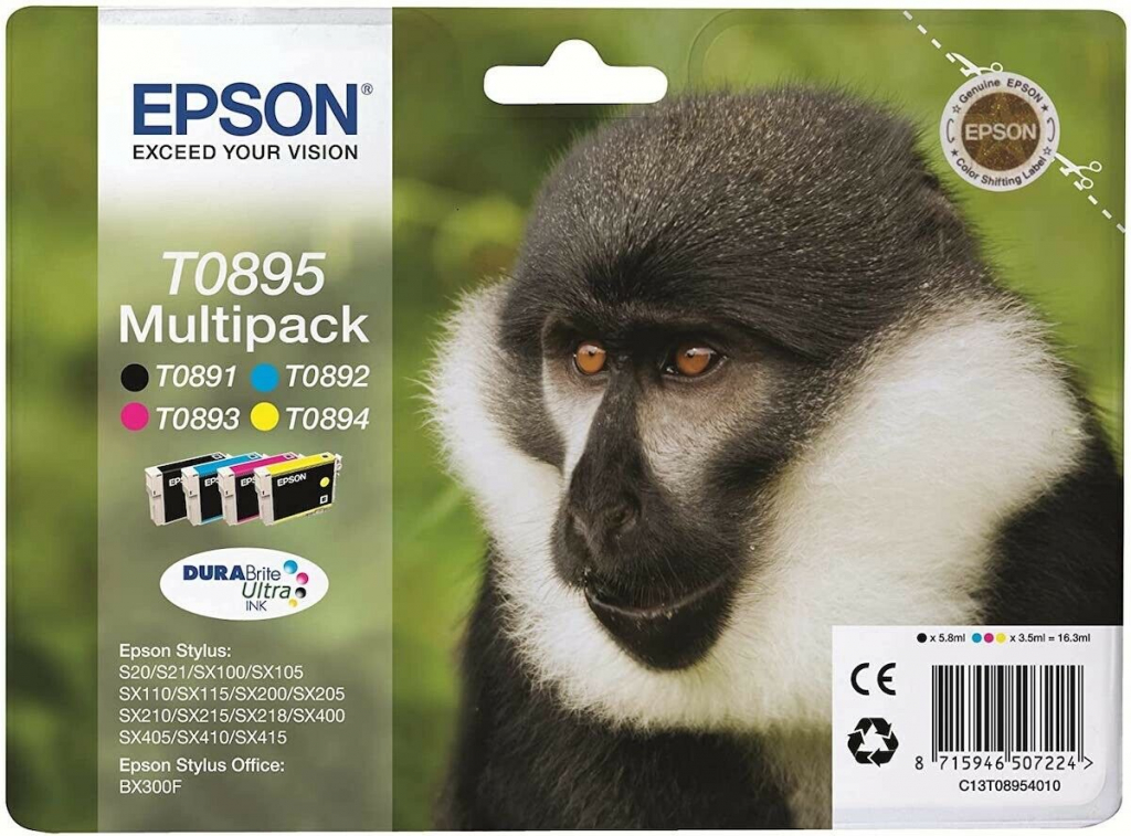 Касета с мастило EPSON STYLUS S20 / SX100 / 105 / 200 / 205 / 400 / C / M/Y - P№C13T08964010на ниска цена с бърза доставка - BestPC.BG