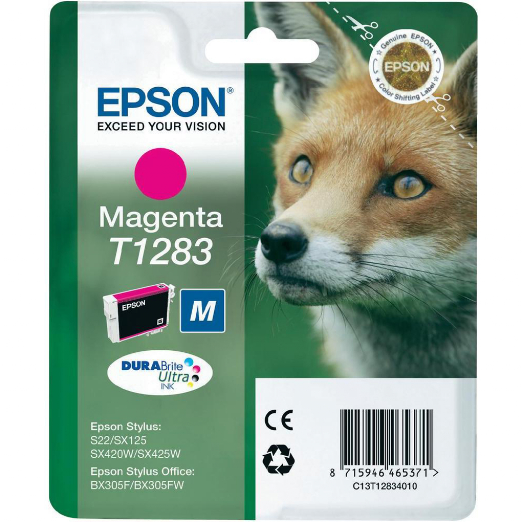 Касета с мастило за Epson Stylus S22, Epson BX305F, SX series, Магента C13T12834010на ниска цена с бърза доставка - BestPC.BG