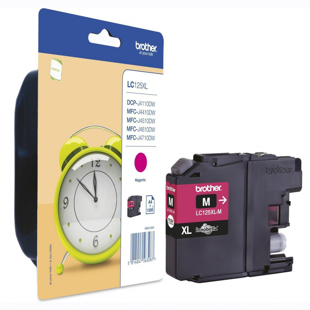 Касета с мастило Глава за Brother DCP J4110DW / MFCJ4410DW / MFCJ4510DW Series, Magenta, LC125XLMна ниска цена с бърза доставка - BestPC.BG