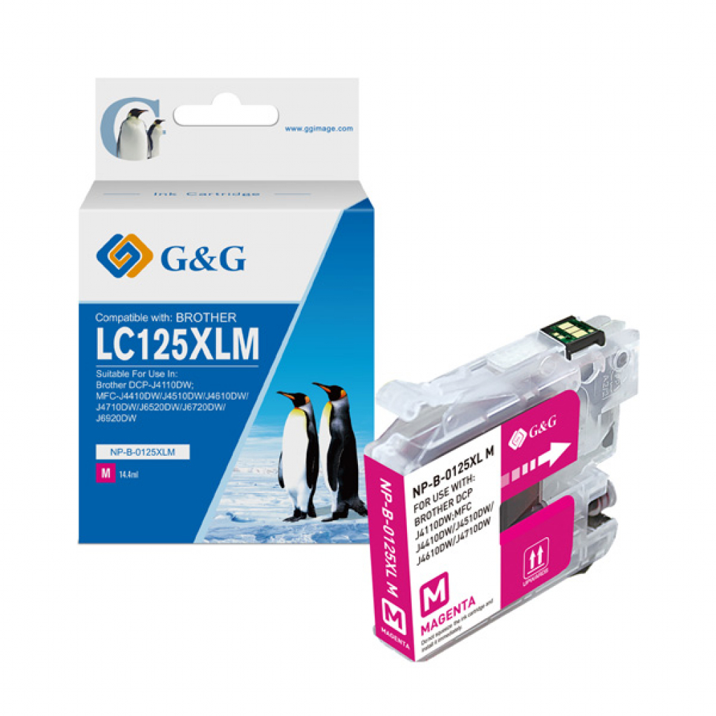 Касета с мастило BROTHER DCP J4110DW / MFCJ4410DW / Magenta P№NP-B-0125XLM - G&Gна ниска цена с бърза доставка - BestPC.BG