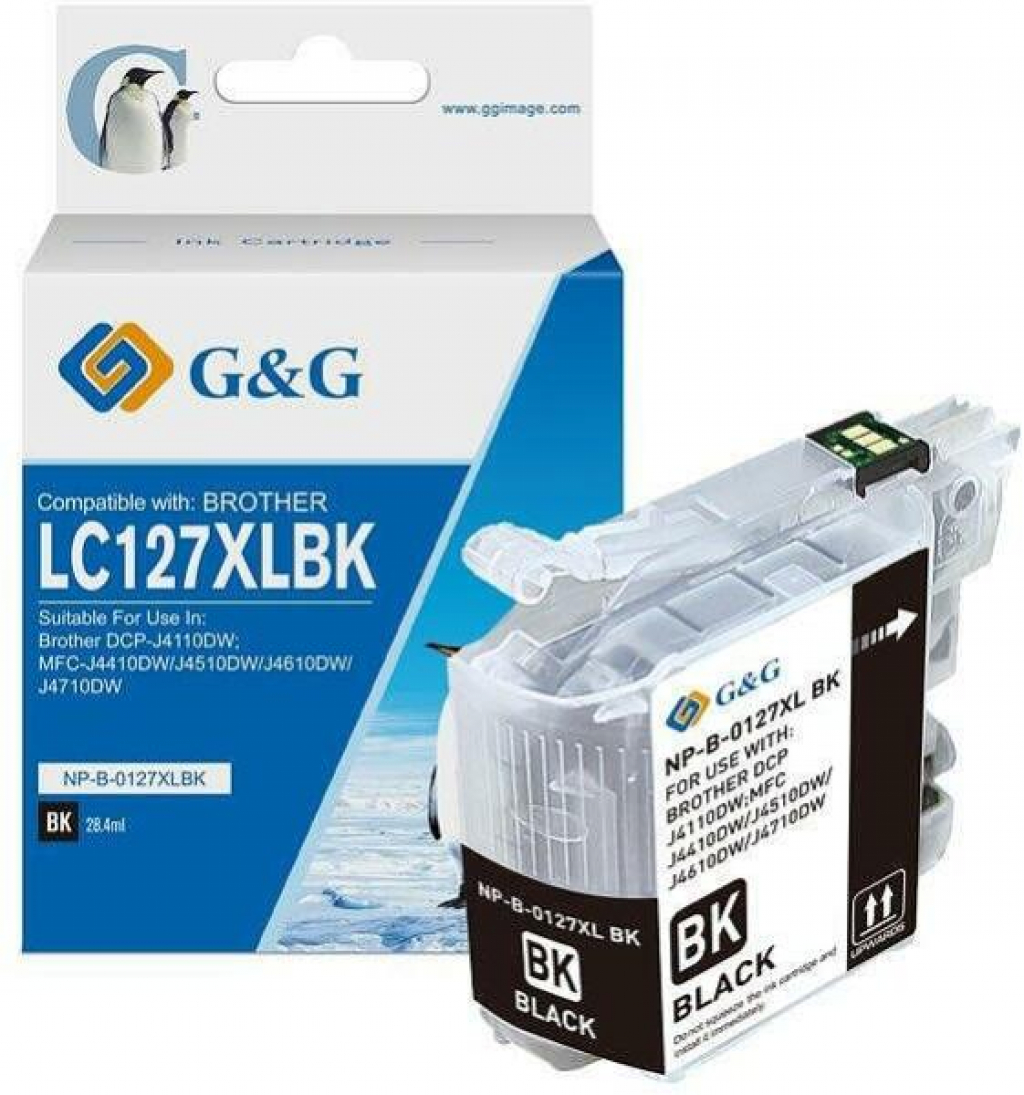 Касета с мастило BROTHER DCP J4110DW / MFCJ4410DW / Black - P№NP-B-0127XLBK - G&Gна ниска цена с бърза доставка - BestPC.BG